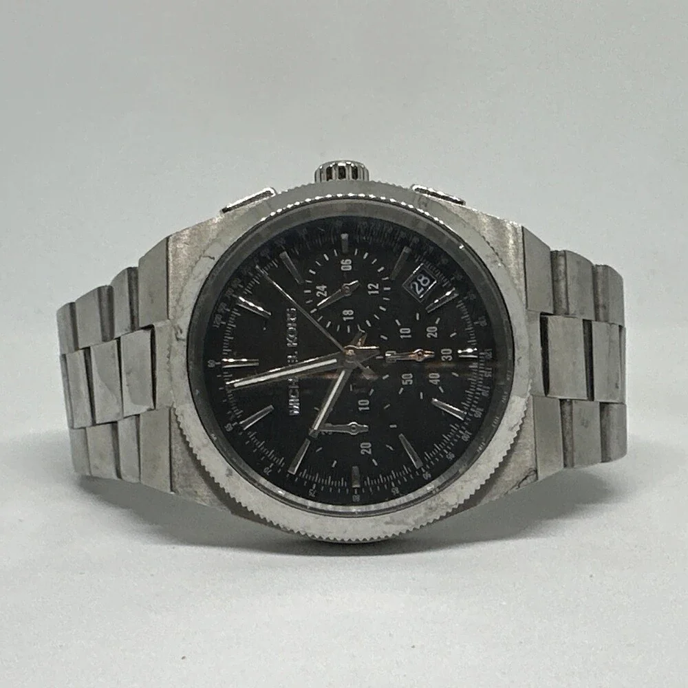 Michael Kors Channing MK6054 Men's Silver Stainless Steel Analog Watch HME559